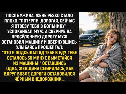 После ужина, жене резко стало плохо. "Потерпи, дорогая, сейчас я отвезу тебя в больницу..."