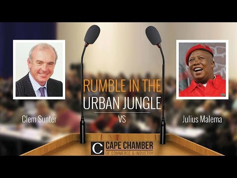 FULL STREAM: Clem Sunter vs Julius Malema Cape Chamber of Commerce debate on economy