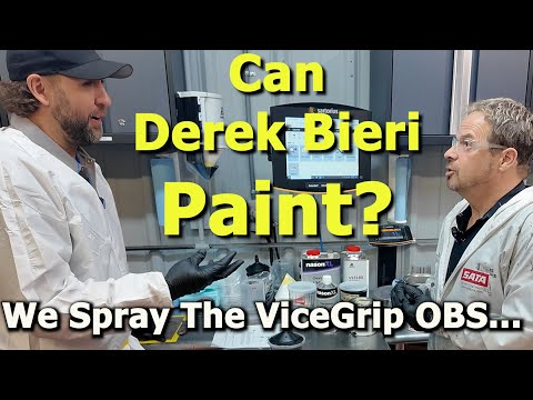 Can Derek Bieri Paint? We put him on the spot in my booth!