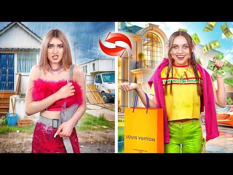 Reiche Schülerin vs. arme Schülerin haben das Leben getauscht! Ultra-Reich vs. Pleite-Stadt