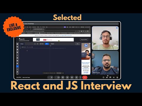 Frontend Developer Interview | 3 Years Experience | JavaScript + ReactJS