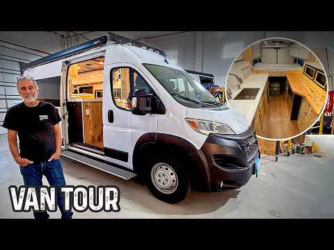 He Hid a Full Bathroom in this Camper Van! (Unbelievable Genius Space-Saving Design)