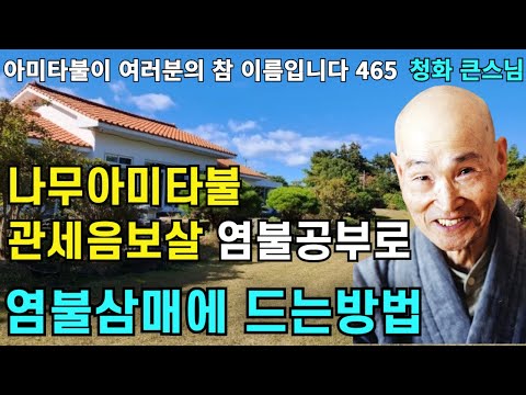 나무아미타불 관세음보살 염불을 생각생각에 끊임없는 공부로 염불삼매에 듭니다 |청화스님 법문 가장 행복한 공부