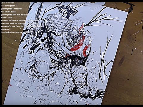 SKELETOR! KRATOS! God of War sketches--Art Stream with Jim Lee