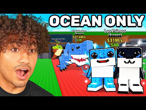 $0 to $1 TRILLION With OCEAN ONLY Brainrots In Steal A Brainrot..