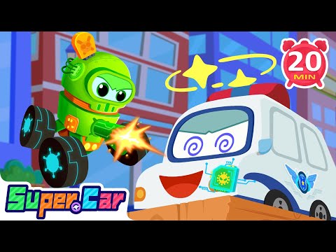 記憶病毒來襲🧠 | 雷克警長失憶了🚔 | 公交車竟然沒上班？🚌 | 超級汽車歷險記 | 汽車英雄救援 | 車車兒歌 | 卡通動畫 | LEFUN Kids TV