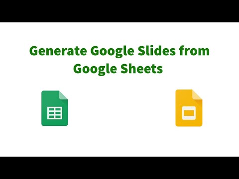 Generate Google Slides from Google Sheets