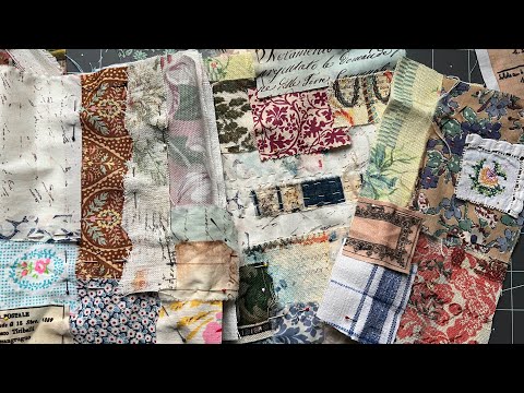 Fabric Scrap Collage PART 1 | Slow Stitch Inspiration for Junk Journals & Textile Art