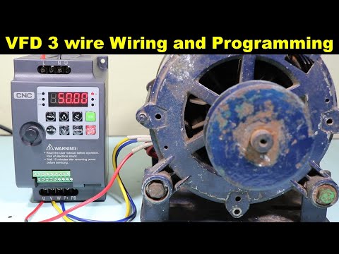 VFD 3 Wire Control Wiring with Push Button and VFD Programming @The Electrical Guy