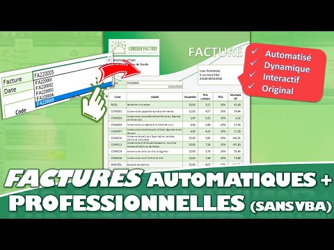 Facturation automatique et dynamique sur Excel - Le cours complet