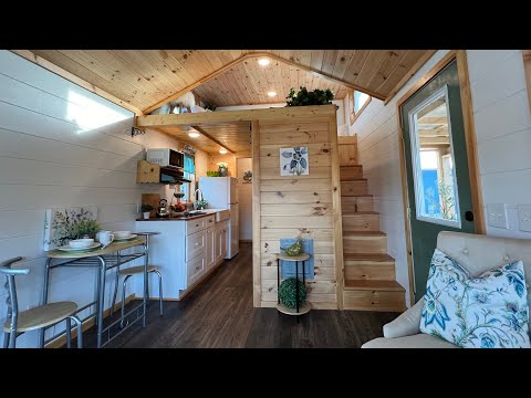 10’x24’ Augusta Tiny Home w/Laundry Room, W/D, Large Porch & Outdoor Shed $99,900 on Beach Lot 🌴🏡