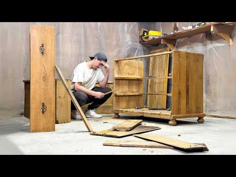 WOODWORM-INFESTED Antique Pine Chest RESTORATION