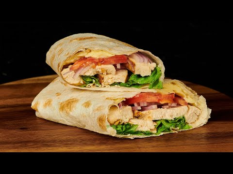 Easy chicken wrap sandwich recipe.