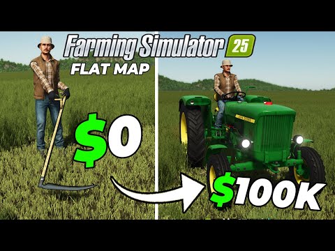 I survived 5 years on the Flat Map with $0! - Farming Simulator 25
