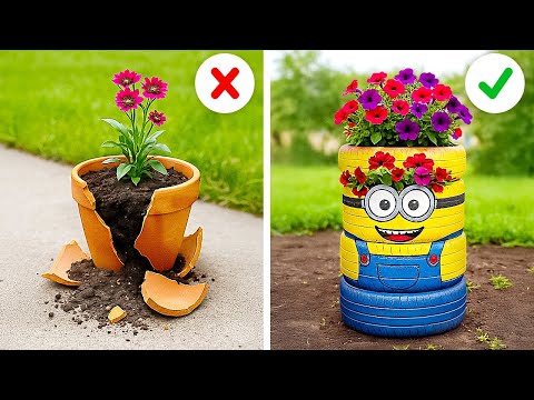 🌼 MAKE YOUR FRONT YARD POP! Easy & Beautiful DIY Garden Ideas ✂️🌸