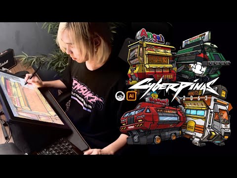 CyberPinas Illustration Process