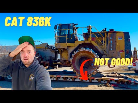 Caterpillars largest compactor completely DESTROYED this $300K heavy haul trailer!!!!