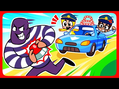 Super Police Car Song 🎶🚔🎶 SUBSCRIBE for Funny Kids Songs And Nursery Rhymes♥️