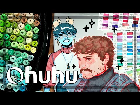 Fill a Sketchbook Page with me! - ✨Ohuhu Marker Collab✨