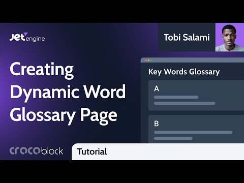 How to Create a Dynamic Glossary Page in WordPress | JetEngine