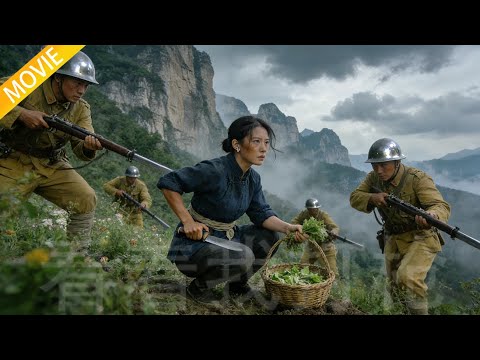 A girl gathers wild greens and is spotted by Japanese troops—National soldiers appear and crush them