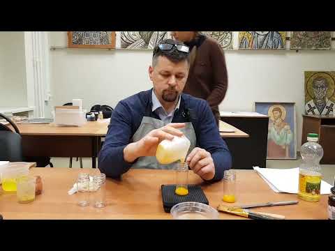 Правильное приготовление яичной эмульсии для иконописи.Все тонкости процесса!