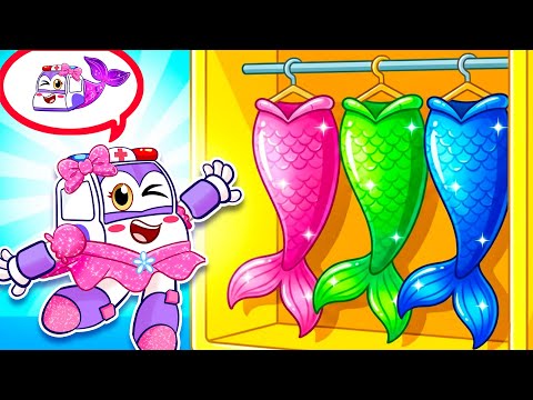 Ambulans bermimpi menjadi putri duyung 🧜‍♀️🚒 Kartun Anak Anak  RoboSquad
