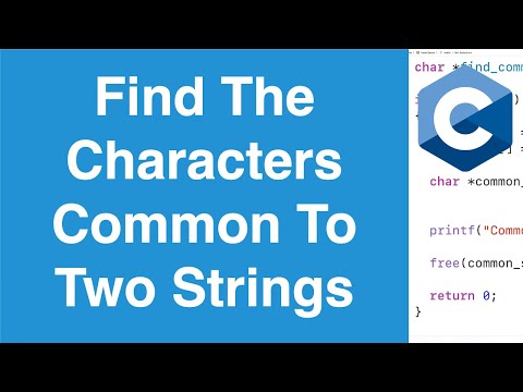 Find The Characters Common To Two Strings | C Programming Example
