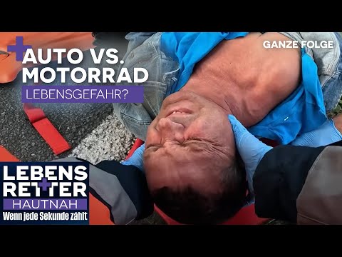 Motorradfahrer von Auto abgedrängt – Retter befürchten das Schlimmste | Lebensretter hautnah | SAT.1