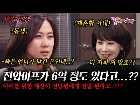 [사랑과전쟁] 양육비도 못 받으면서 자식 키우던 언니가 교통사고로 죽었다...그런데 아이를 위한 재산이 전남편 아내에게 전달 된다는데..??? | KBS 2009.01.02