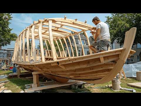 How One Man Built a Family Houseboat in 365 Days | Start to Finish by @LiveDontWatch