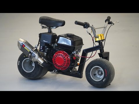 Homemade 200cc Mini MOTORCYCLE of GOKART TIRES !?