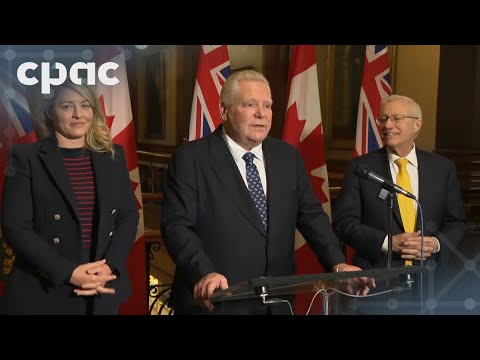 Industry Minister Mélanie Joly and Ontario Premier Doug Ford comment after meeting