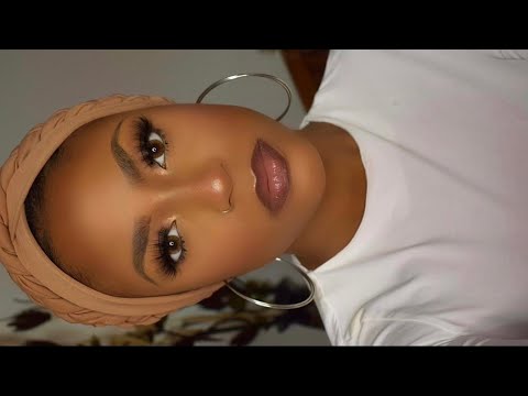 FULL FACE DRUGSTORE/AFFORDABLE FOUNDATION ROUTINE  + EASY SOFT EYE MAKEUP TUTORIAL. #POC #darkskin