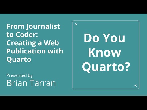 From Journalist to Coder: Creating a Web Publication with Quarto - posit::conf(2023)