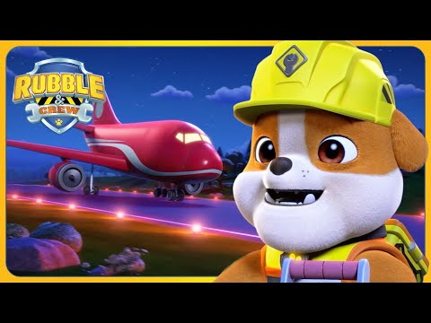 Rubble and Crew build an Airplane Runway! ✈️ | Rubble and Crew | Cartoons for Kids