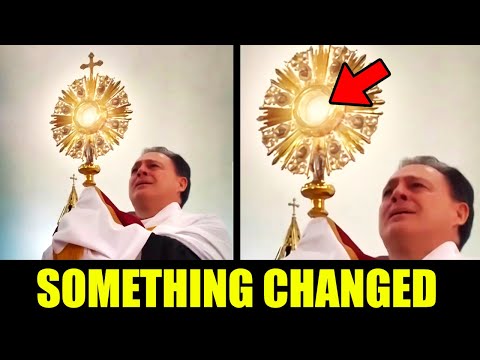 Priest Breaks Down in Tears as the Eucharist Begins to Move