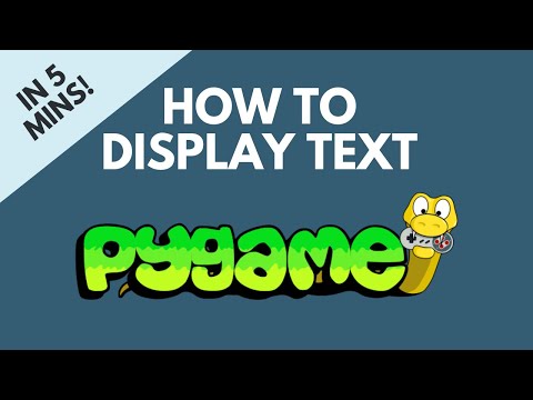 Displaying Text on The Screen In Pygame - Beginner Tutorial