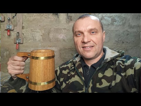 Do-it-yourself oak beer mug | Medieval mug | How to make a wooden beer mug