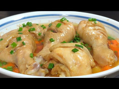 Steamed chicken legs: so tender they fall off the bone, the whole family will love it! No cooking fu