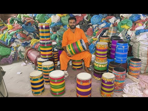 Inside Factory Plastic Recycling Process Into Traditional Musical Plastic Dholak