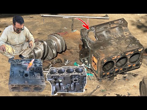 Cracked Engine Block Repaired Like New | Extreme Welding & Restoration!