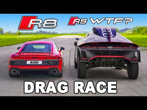 Audi R8 v RS Q e-tron: DRAG RACE