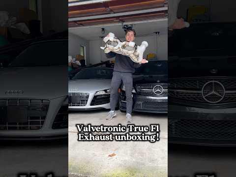 #Valvetronic exhaust unboxing for my gen 1 Audi R8 V10! #TrueF1 #AudiR8 #GatedManual #Gen1R8 #R8