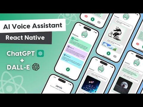 🔴 Build a React Native Voice Assistant App with ChatGPT & DALL-E | AI Image Creation