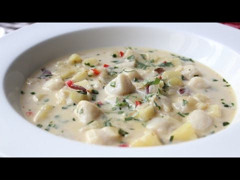 Bay Scallop Chowder Recipe - Creamy Scallop and Bacon Soup