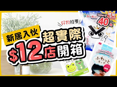 【自費！12蚊店】新居入伙🏠十件超實際12蚊店家品開箱｜推薦！方便塵掃、洗碗海綿收納用品