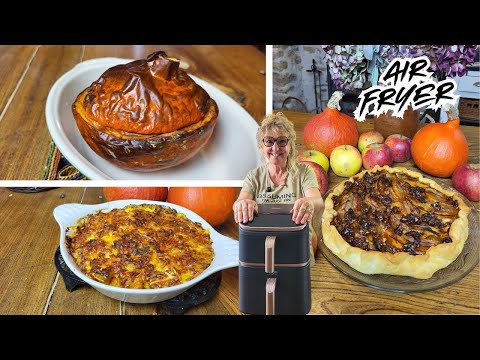 POTIMARRON, 3 RECETTES VEGETARIENNES AU AIRFRYER - COSORI TURBO TOWER -