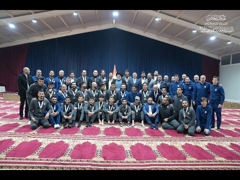 سماحة السيد مقتدى الصدر (أعزه الله) يستقبل وفد المنتخب العراقي لكرة القدم الفائز بكأس الخليج العربي