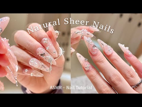 Hands never looked this pretty..🤍 Soft Sheer Nail Tutorial (ASMR)